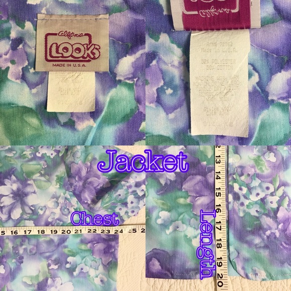 70’s Vintage Watercolor Floral Dress By California Looks - Picture 4 of 7